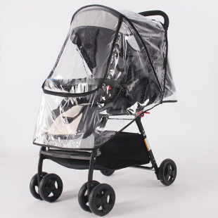 Stroller Accessories Waterproof Rain Cover Transparent Wind