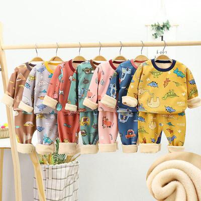 Children Pyjamas Winter Kids Clothing Sets Warm Fleece Pajam