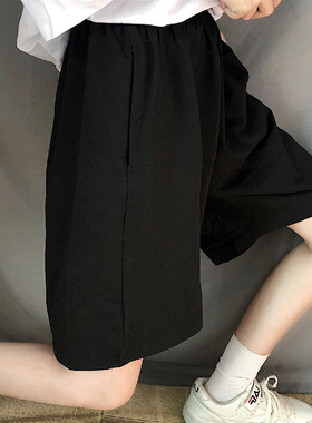 Summer Gray Shorts Women Fashion Ladies Elastic Waists Short