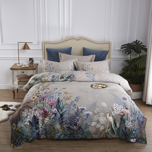100% Egyptian Cotton US size Bedding Queen King size 4Pcs Bi