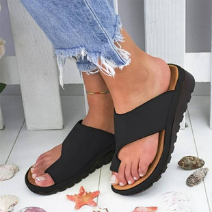 Slippers Flat Sole Casual Soft Sandal Shoes Platform Orthope