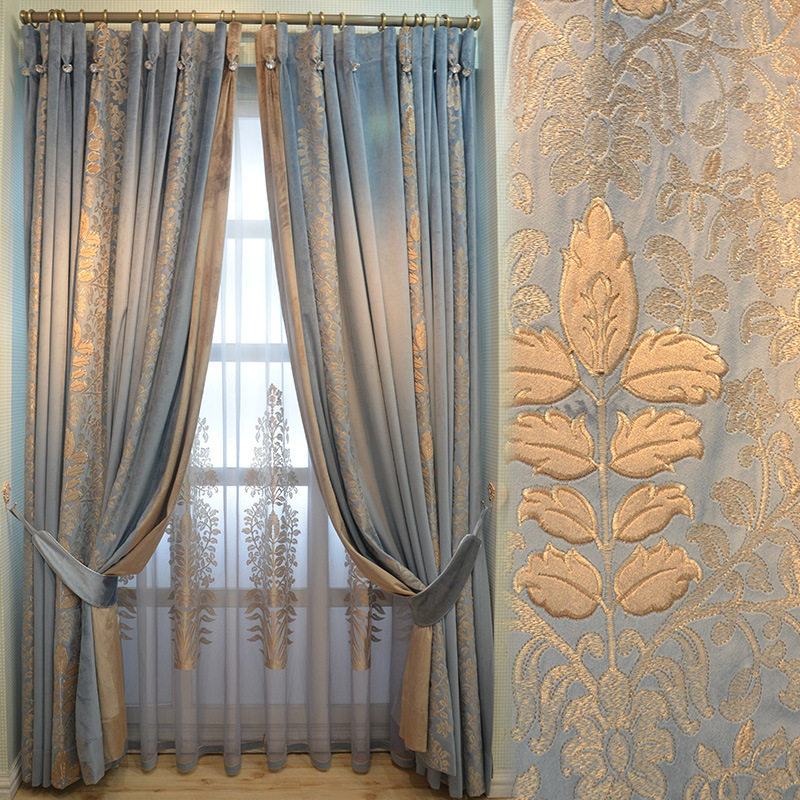 2022 American French Curtains for Living Room Bedroom Europe