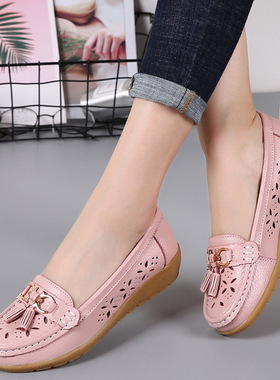 Women Flats Summer Women Genuine Leather Shoes With Low Heel