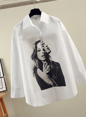 oversized Women Blouses  Spring Autumn loose shirts Characte