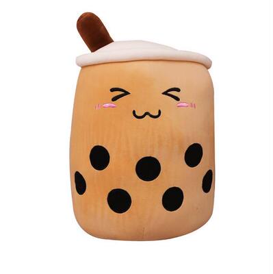 Cute Fruit Drink Plush Stuffed Soft Pink Strawberry Milk Tea