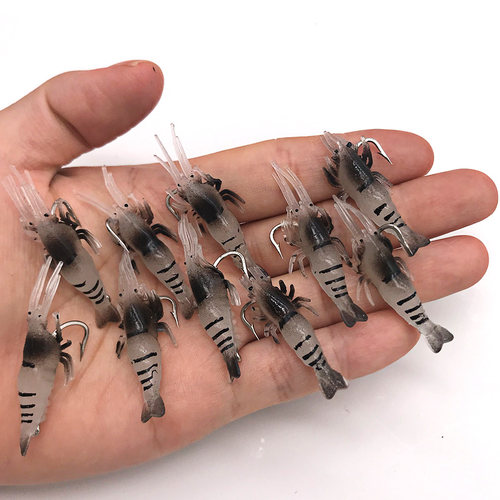 Luminous Shrimp Silicone Artificial Bait Simulation Soft Pra