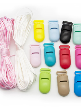 Cute-Idea Plastic Clip Cord Silicone Beads Food Grade Teethi