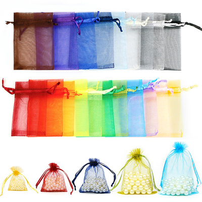 50Pcs Jewelry Organza Bag Sachet Packaging Gift Bags Candy P