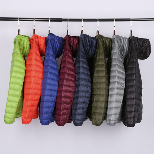 Men Winter Duck Down Coat Ultra Light Hooded Down Jackets Ma