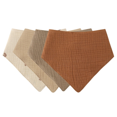 Baby Infant Cotton Bib Newborn Solid Color Triangle Scarf Fe