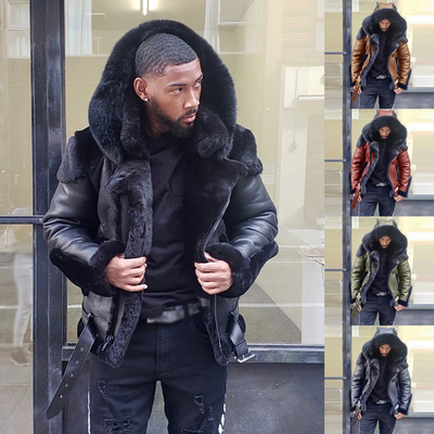 2021 Fashion Parka Pilot Men's Natural Sheepskin Fur Coat Me