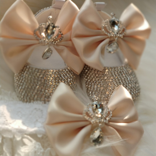 Dollbling Luxury Rhinestones Baby Girl Shoes First Walker He