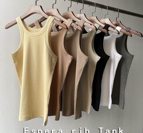 Women Tops 2021 New Organic Cotton Tank Thread Solid Color S