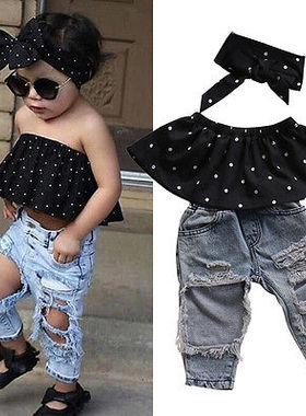 0-3Y Summer Fashion Toddler Clothes Baby Girls Dot Sleeveles