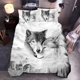 Wolf Cute Animal Bedding Set 3d Printing Kids Adult Luxury G