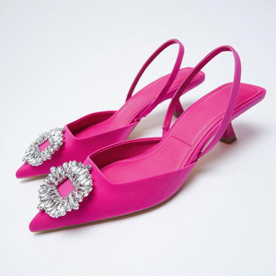 2022 New Summer Women's Shoes Pumps Mules Pointed Toe Shallo