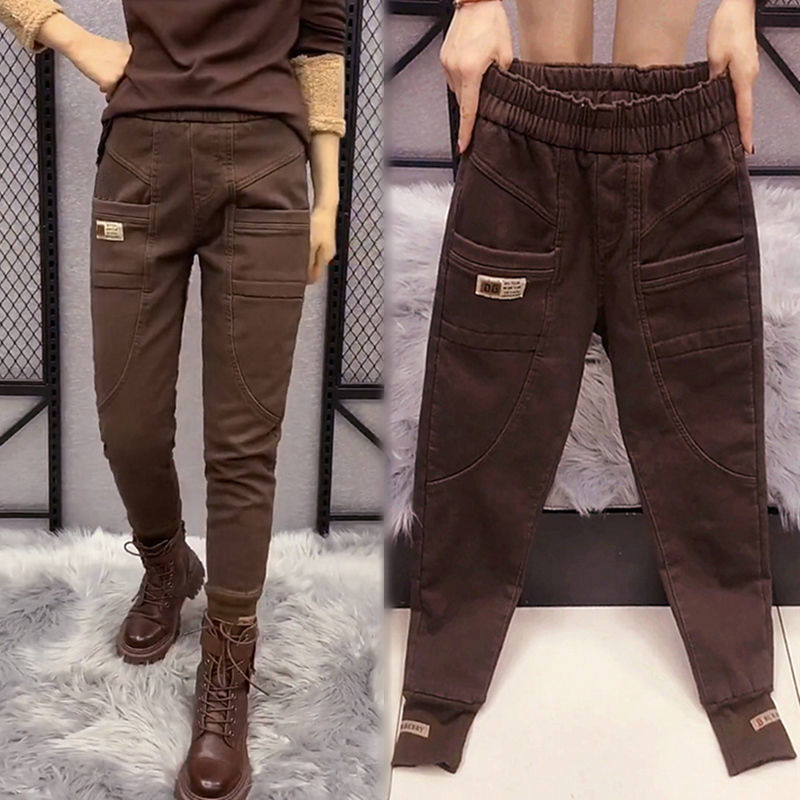 Woman Jeans Pants Autumn  Winter Tapered Casual Pants Women'