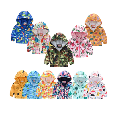 Windbreaker For Girls Children's Jacket Child Coat Unicorn R