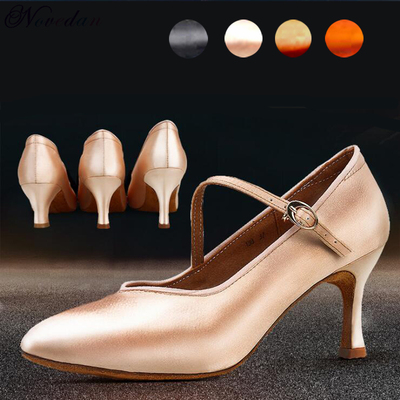 Women's Elegant Ballroom Party Modern Latin Dance Shoes Sati