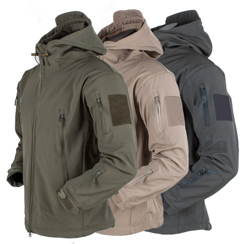 Man Jacket Hiking Coats Windproof Softshell Fleece Outdoor M