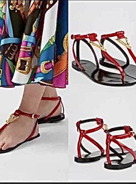 2021 summer European and American sandals metal buckle sexy
