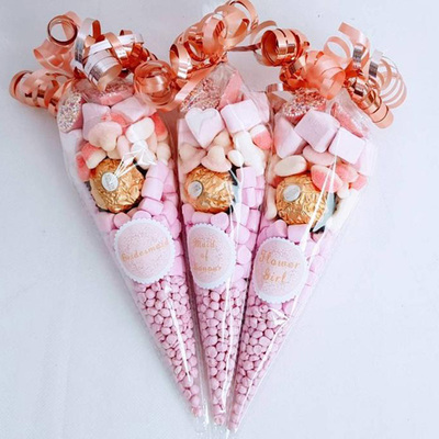 50pcs Candy Bag Wedding Birthday Party Favors Candy Cellopha