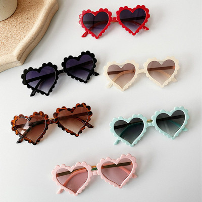 Kids Girl Heart Shaped Sunglasses, Colorful Vintage Cute Bab