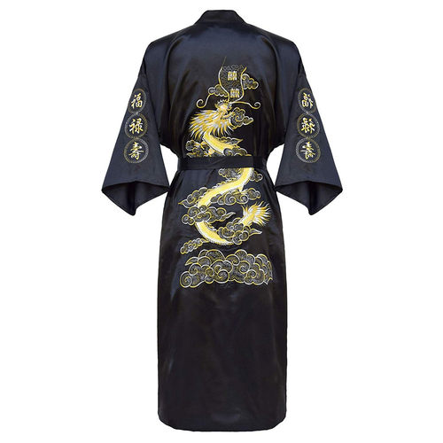 Luxury Kimono Bathrobe Gown Home Clothing Oversize 3XL men E