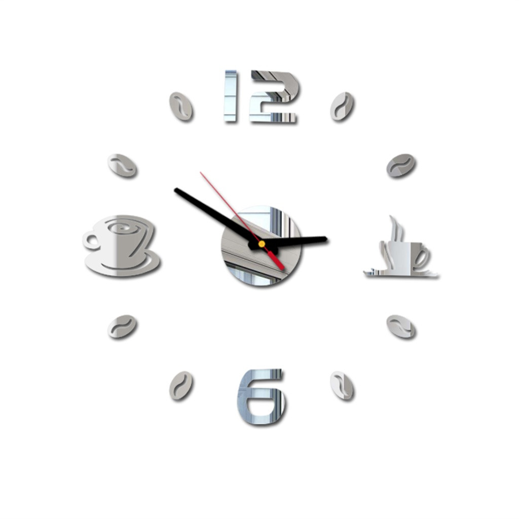 Cafe Diy Large Wall Clock Frameless Giant Wall Clock Modern