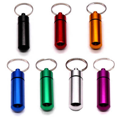1 PCS Colorful Baby Aluminum Pill Box Medicine Case Containe
