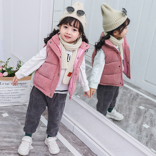 Children's Vests Girls Boys Baby Corduroy Jackets Kids Thick