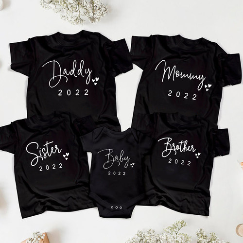 Funny Daddy Mommy Brother Sister Baby 2022 Family Matching C