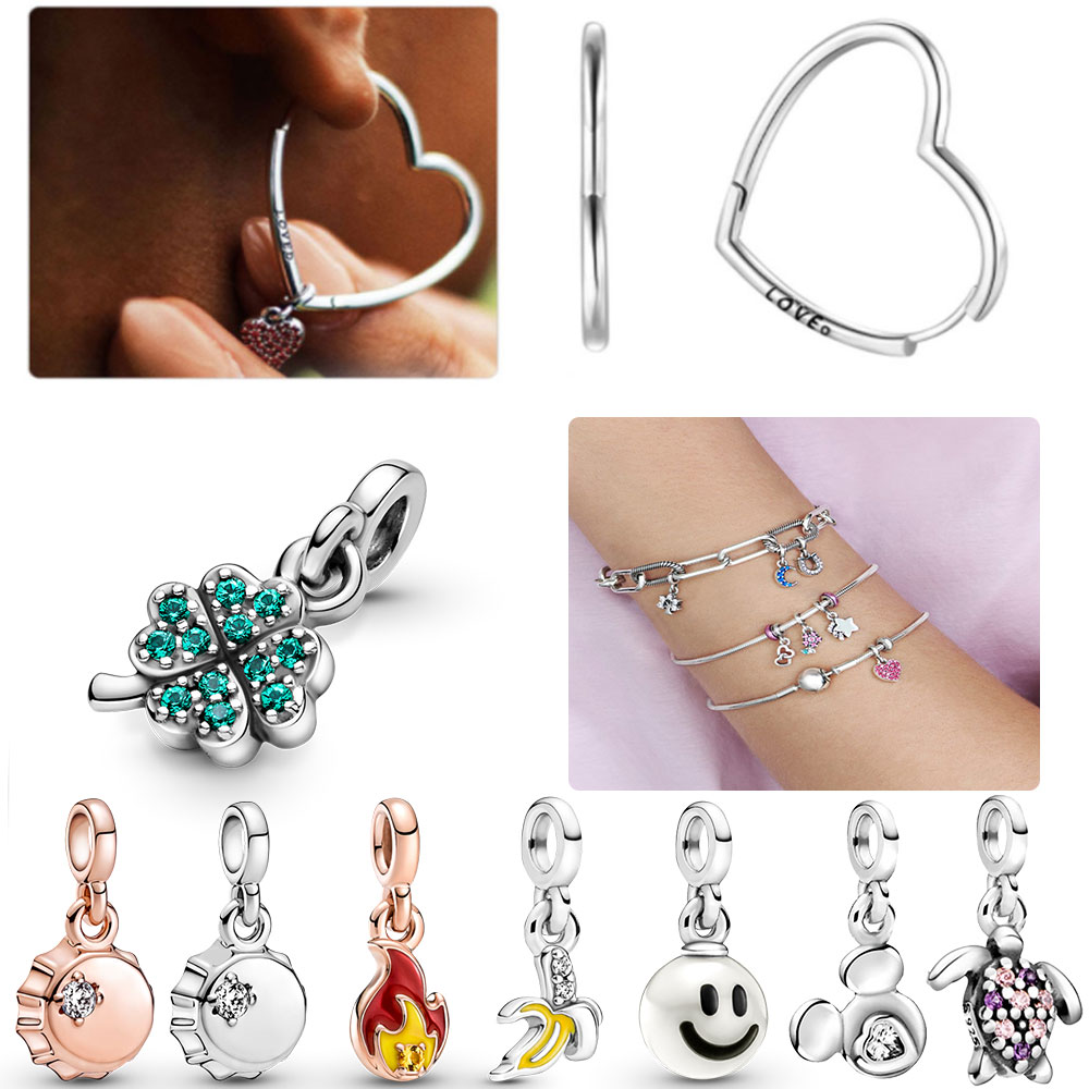 925 Sterling Silver Loved Heart Ear Hoops Earrings for Women
