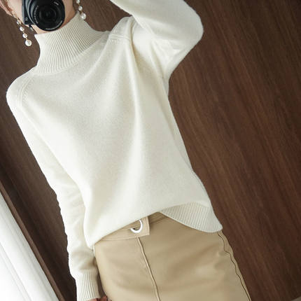 Turtleneck Pullover Fall/winter 2021 Cashmere Sweater Women