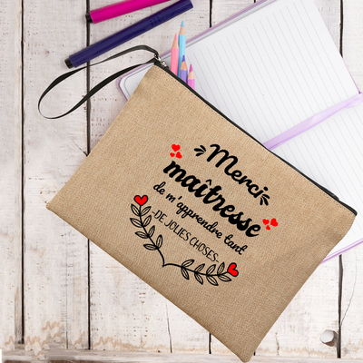 Thank You Misss Make Up Teacher Pouch Merci Ma?sse Teacher's