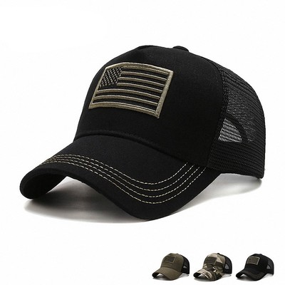 Baseball Cap Women Men USA Flag Mesh Fashion Male Female Bre