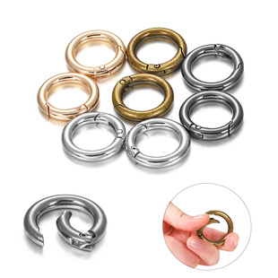 Ring Round lot Carabiner Openable Metal Clasps 5Pcs Spring