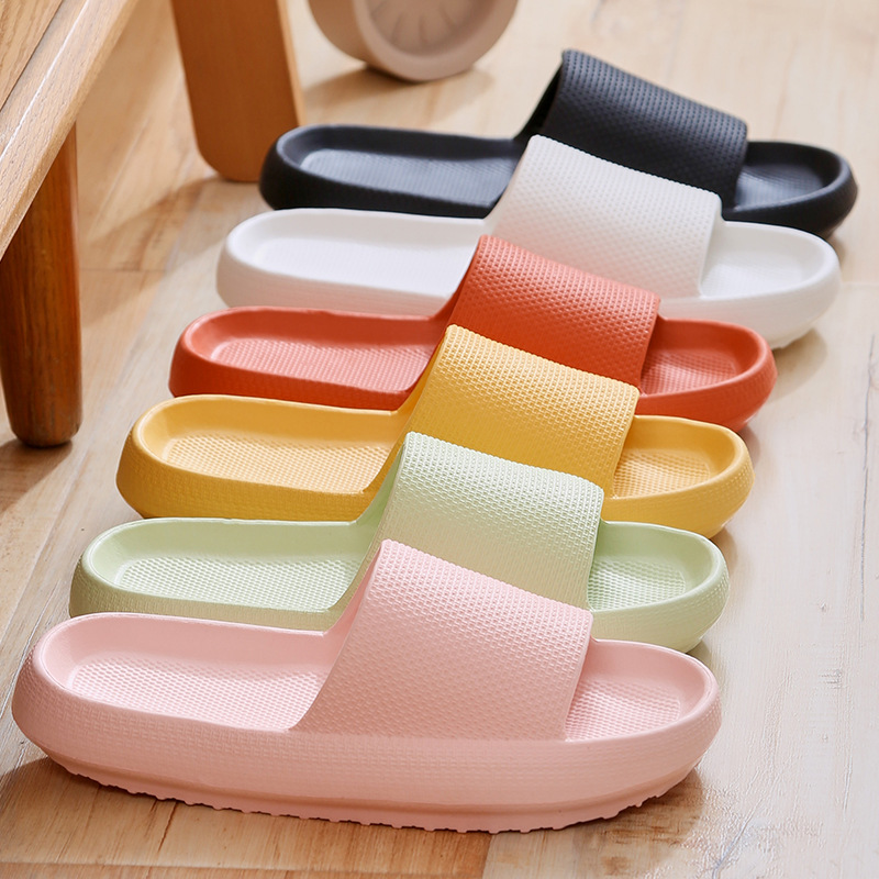 Thick Platform Bathroom Home Slippers Cloud Slippers Women S