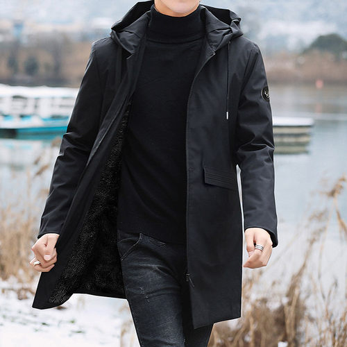Plus Size Men's Winter Warm Jacket Fleece Parka Coat 2021 Ne