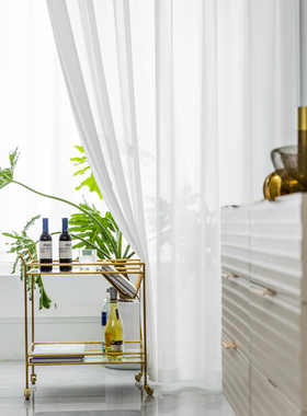 White Tulle Curtains for Living Room Decoration Modern Chiff