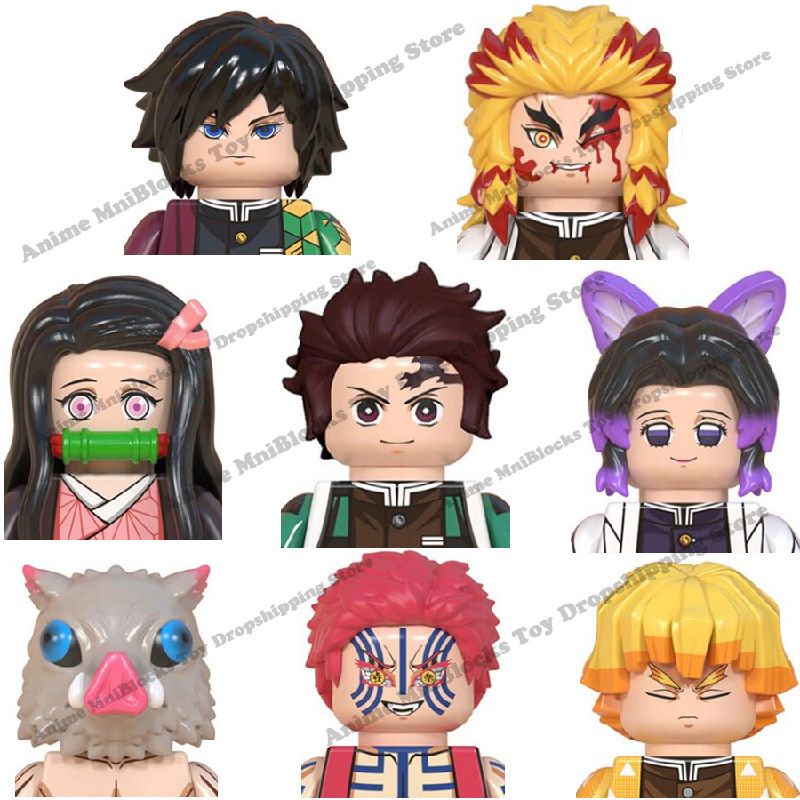 8PCS Demon Slayer Japanese Anime Samurai Tanjirou Nezuko Kyo