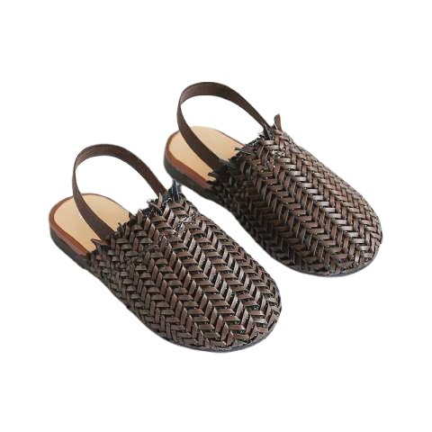 2022 Summer Fashion Children's Rattan Woven Sandals Girls Fl