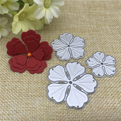 3pcs flower decoration Metal Cutting Dies Stencil Scrapbooki