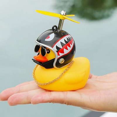 Cute Rubber Duck Toys Kids Toys Helmet Yellow Duck with Glue