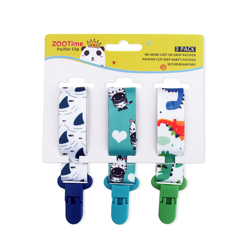 3 Pcs/Set Baby Pacifier Clip Pacifier Chain Dummy Clip Nippl