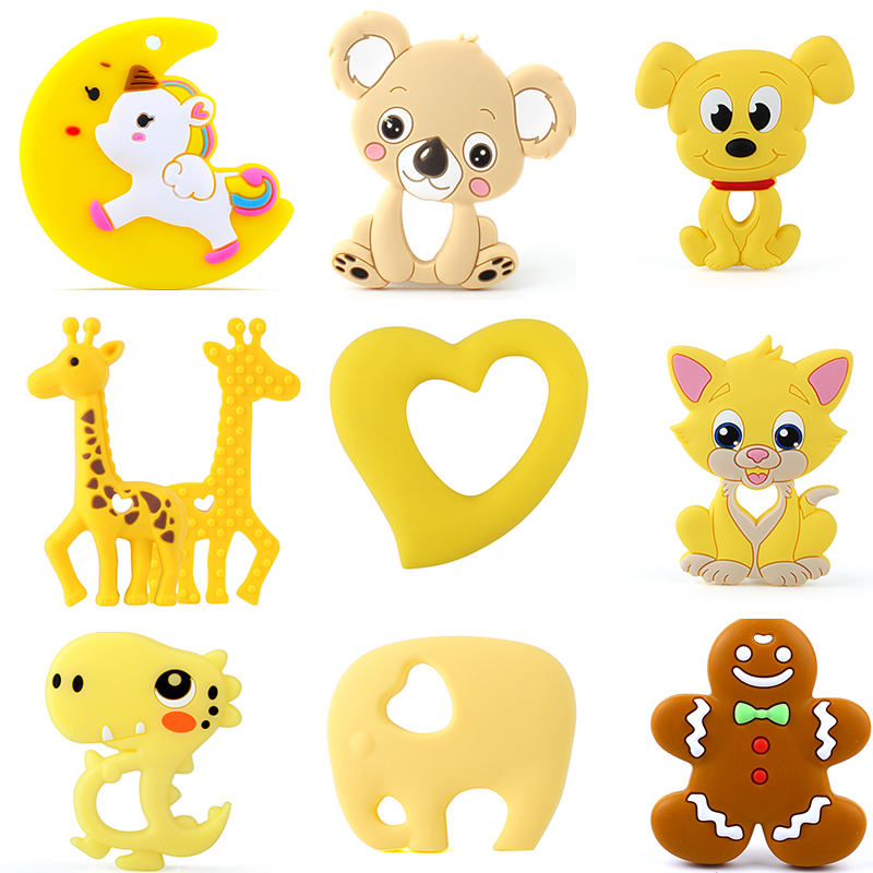 Keep&Grow 1pcs Baby Animal Silicone Teethers Dog Dinosaur Ko