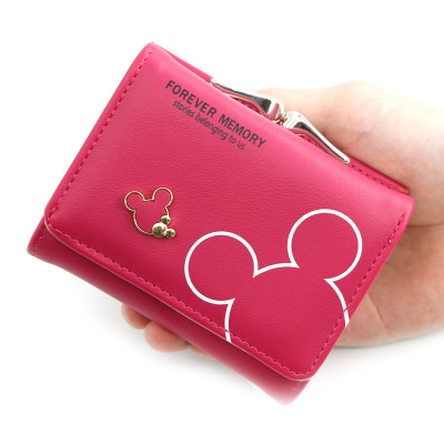 Mickey Mouse woman bag PU Fashion Cute wallet  Designer Coin