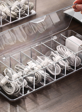 Cable Storage Box Organizador Case Anti Dust Earphone Electr