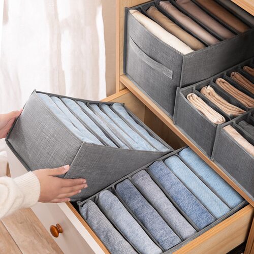 Foldable Closet Organizer Drawer Divider Organizer For Jeans