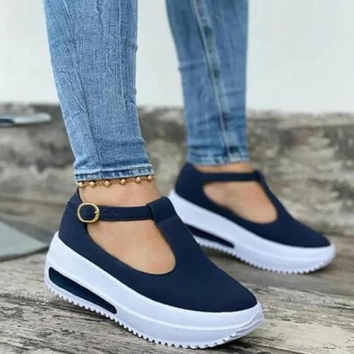 2021 Summer Women Shoes Thick Bottom Platform Flat Shoes Lad